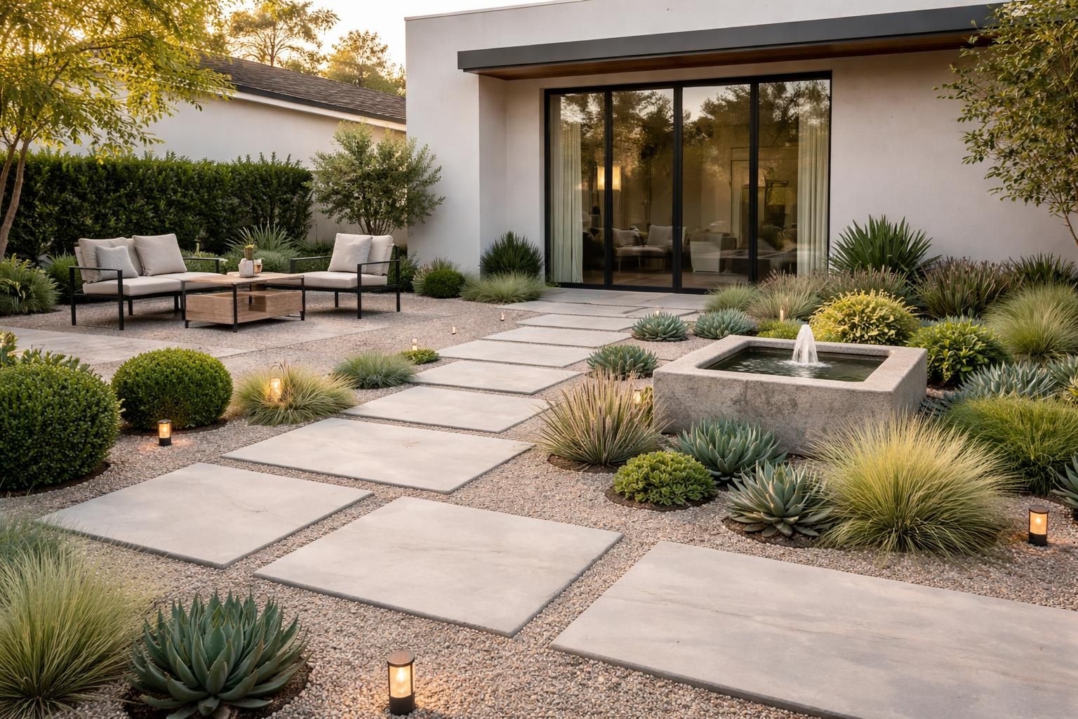 découvrez des astuces pour aménager l'avant de votre maison sans pelouse et créer un jardin minimaliste élégant et facile à entretenir.