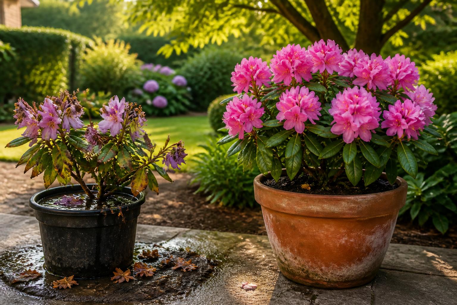 Rhododendron en pot : les erreurs à éviter pour un jardin resplendissant