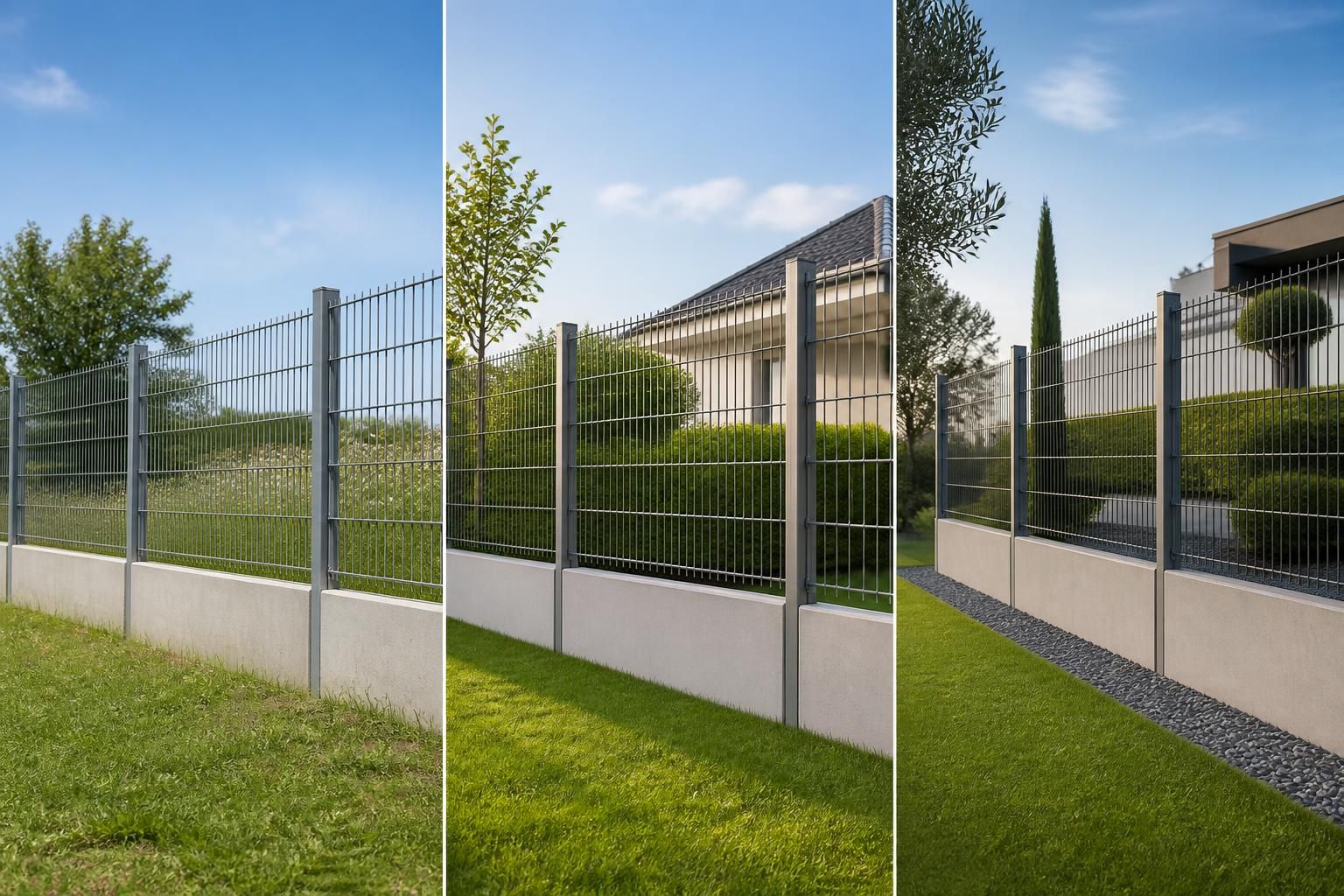 Comparatif des devis : tarif de la pose d&rsquo;une clôture rigide avec soubassement béton