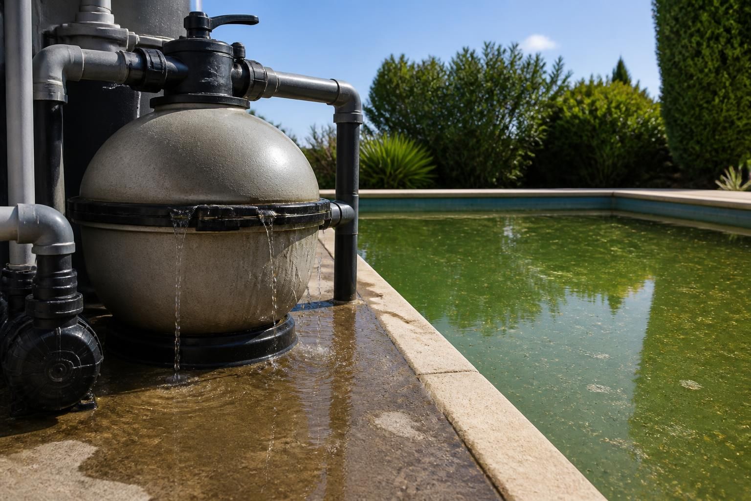 découvrez comment une fuite au niveau du joint du filtre à sable peut affecter la qualité de l'eau de votre piscine et les mesures à prendre pour éviter ce problème.